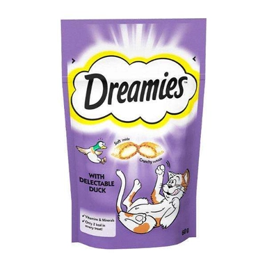 تشویقی گربه اسنک دریمیز طعم اردک وزن ۶۰ گرم